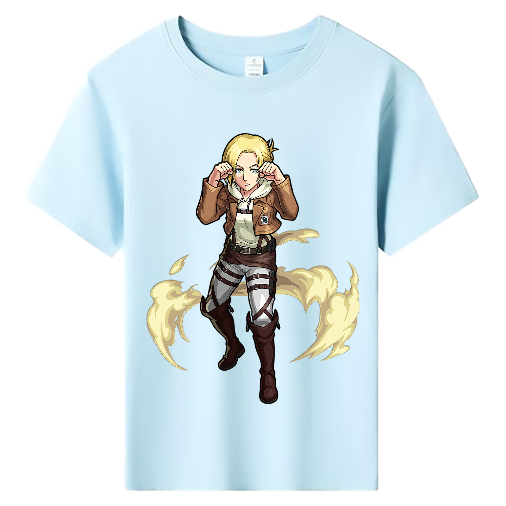 （画像用） 進撃の巨人 アニ・レオンハート Attack on Titan Annie Leonhart 綿100％キッズTシャツ（フロントプリント）